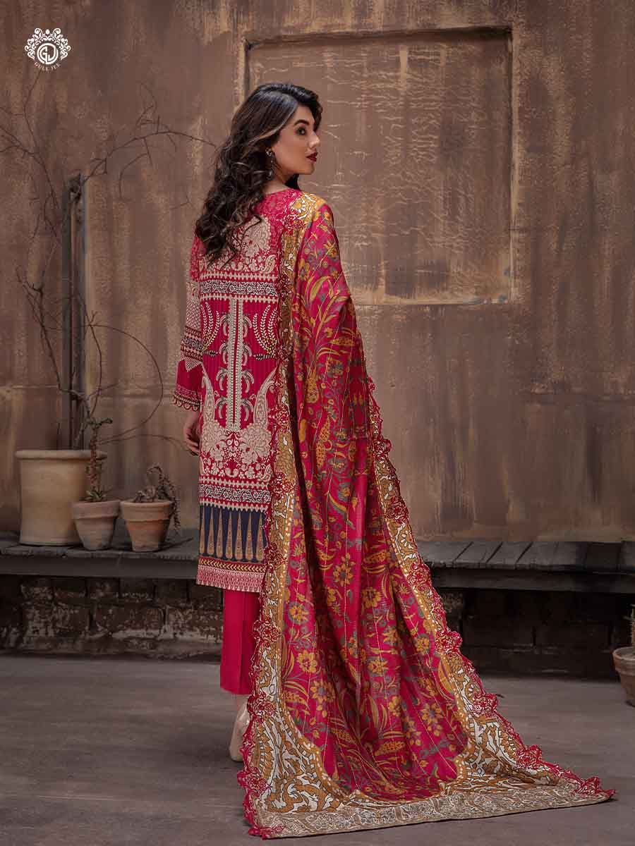 GullJee 3 PC UNSTITCHED (SHIRT TROUSER & DUPATTA)
