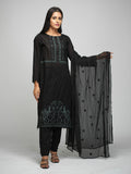 Salitex Unstitched 3pc Lawn Embroidered front with Lawn Plain Back & Sleeves & Dyed Cambric Trouser with Chiffon Embroidered Dupatta