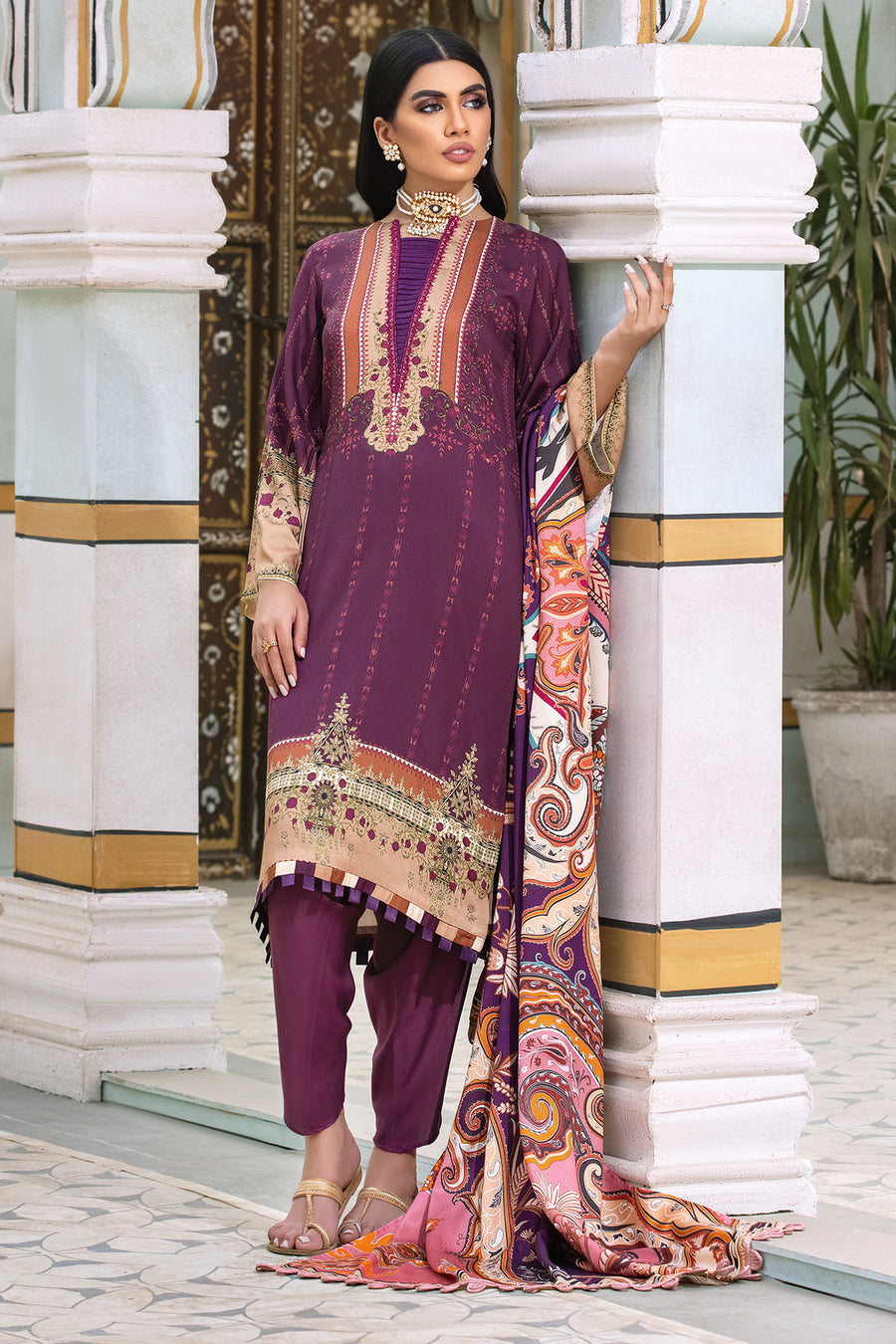 MOTIFZ BLUSH-PINK DIGITAL PRINTED COTAIL UNSTITCHED