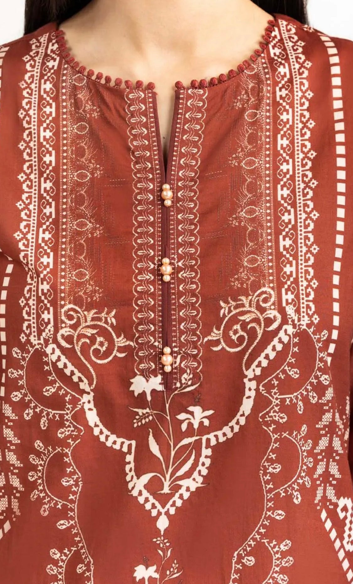 Gul Ahmed 3PC Unstitched Printed Lawn Suit