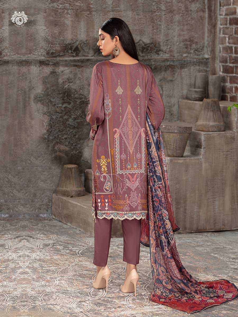 GullJee 3 PC UNSTITCHED (SHIRT TROUSER & DUPATTA)