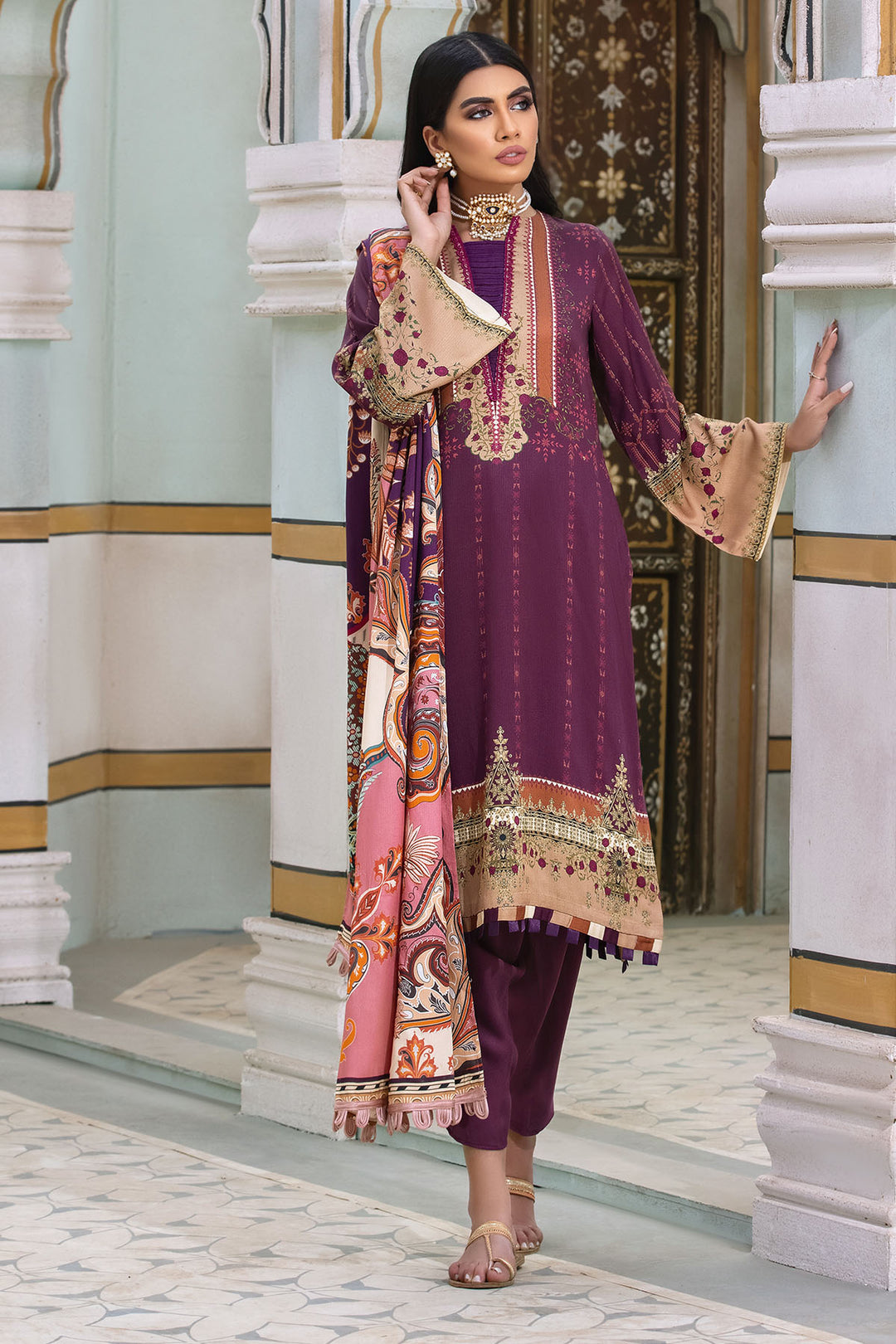 MOTIFZ BLUSH-PINK DIGITAL PRINTED COTAIL UNSTITCHED