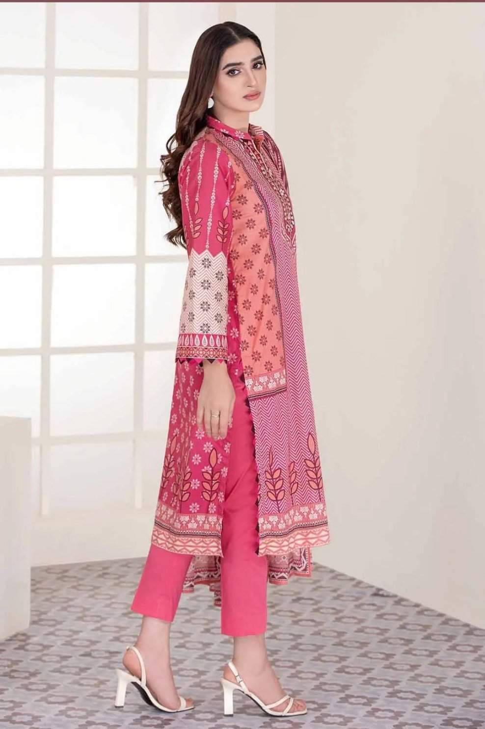 Gul Ahmed 3PC Unstitched Printed Lawn Suit