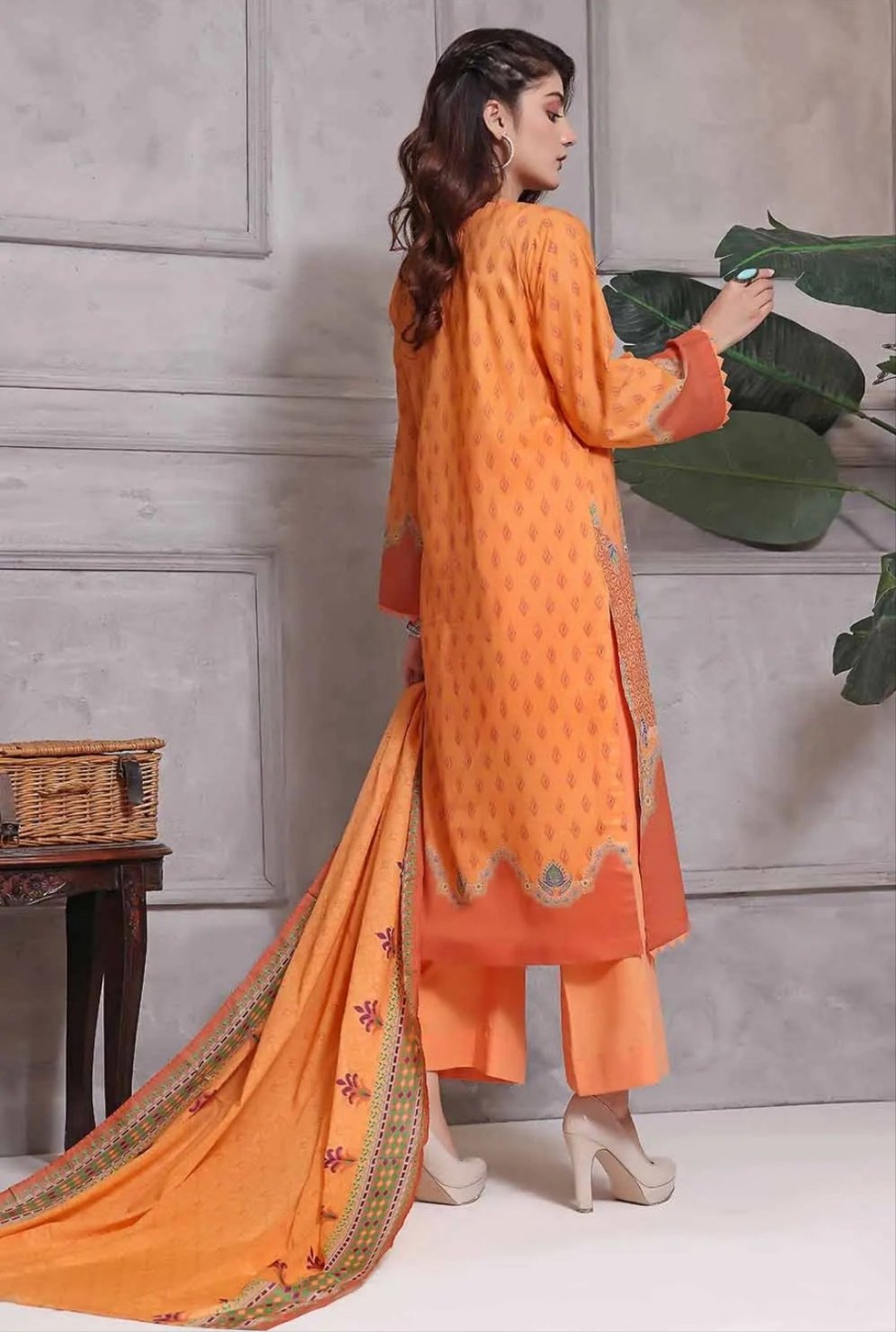 Gul Ahmed 3PC Unstitched Printed Lawn Suit