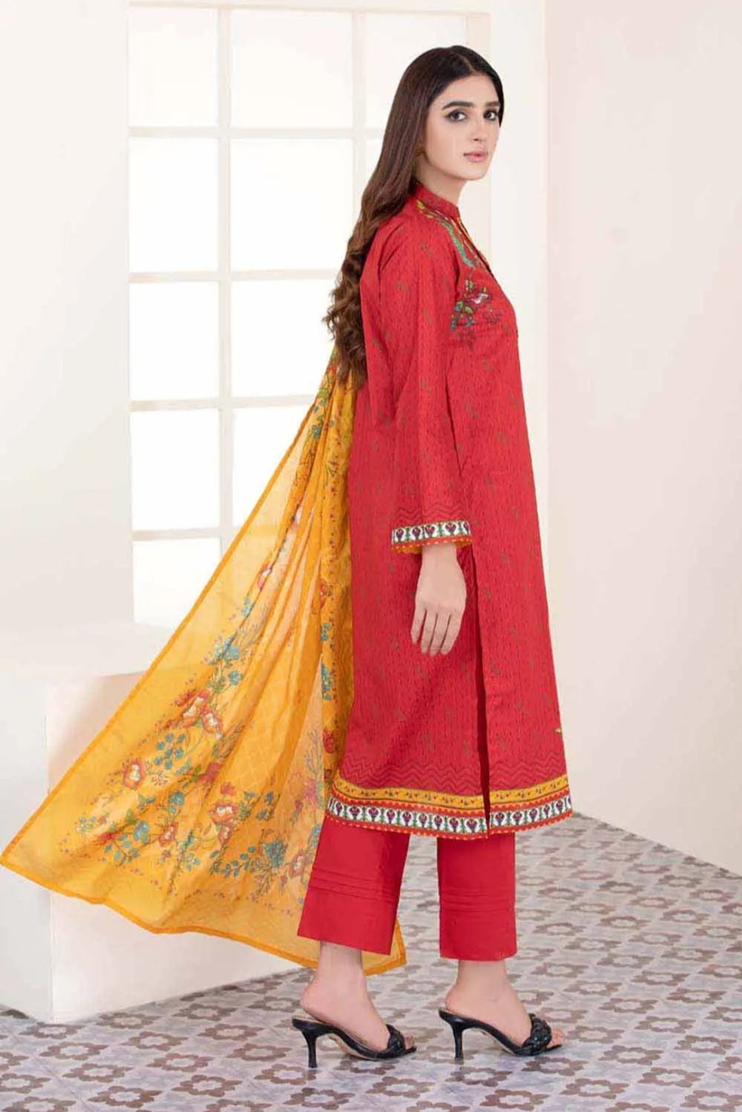 Gul Ahmed 3PC Unstitched Digital Printed Lawn Suit