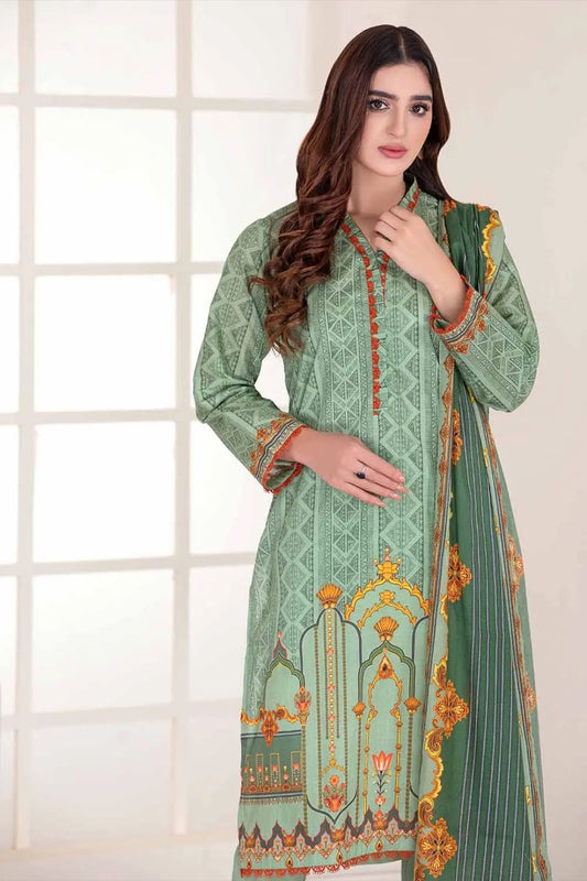 Gul Ahmed 3PC Unstitched Digital Printed Lawn Suit