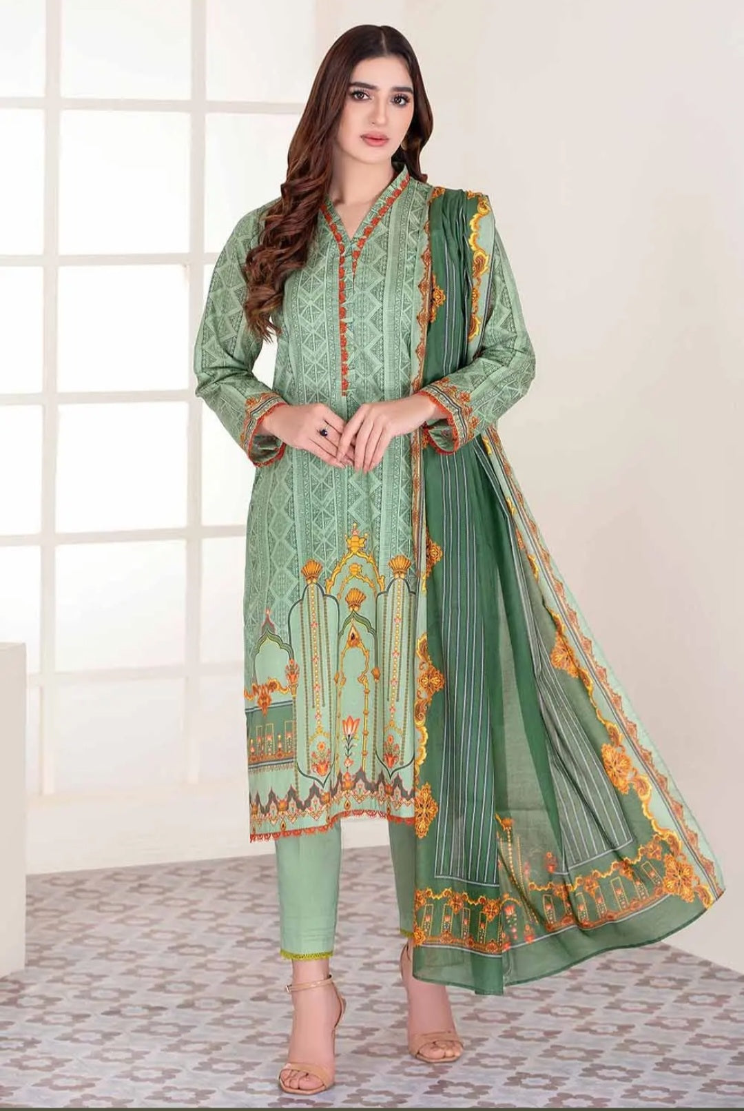 Gul Ahmed 3PC Unstitched Digital Printed Lawn Suit