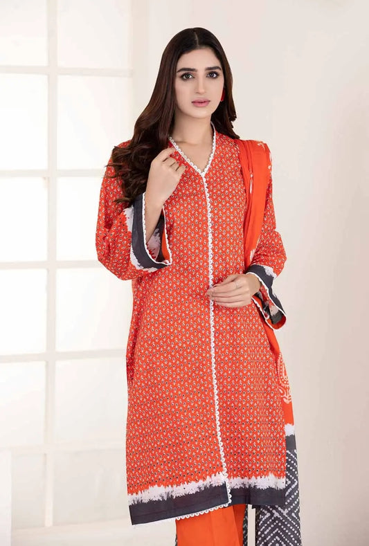 Gul Ahmed 3PC Unstitched Printed Lawn Suit