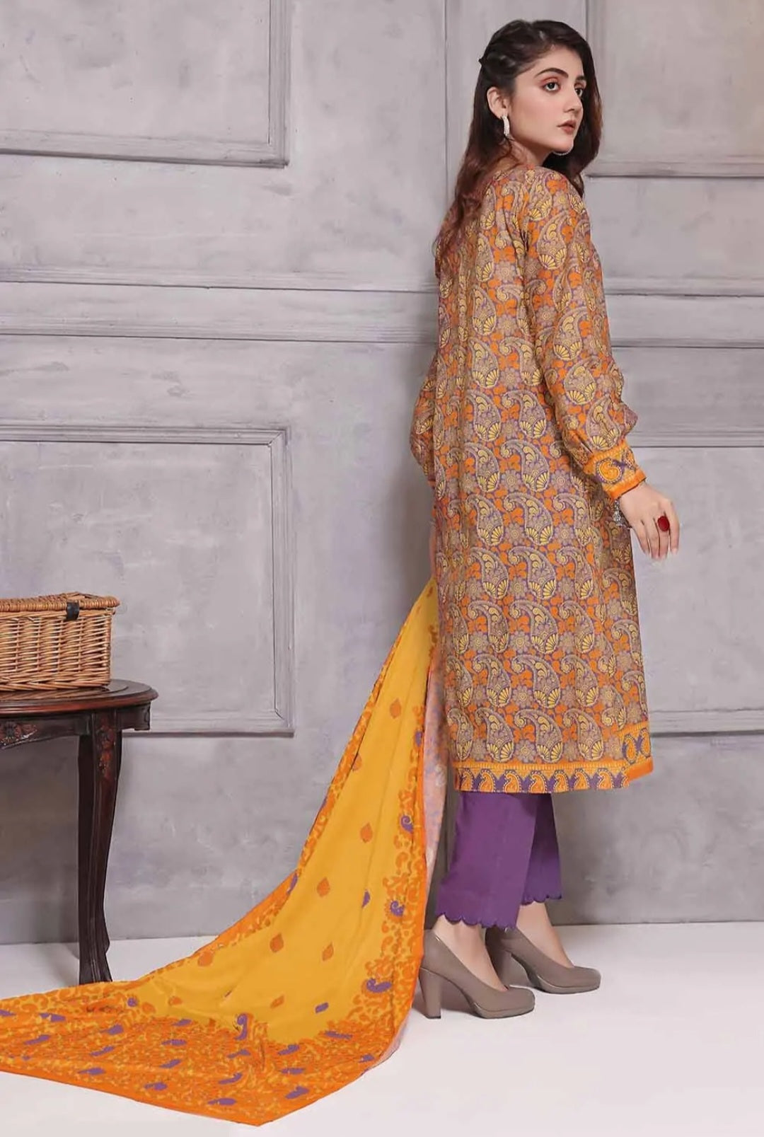 Gul Ahmed 3PC Unstitched Printed Lawn Suit