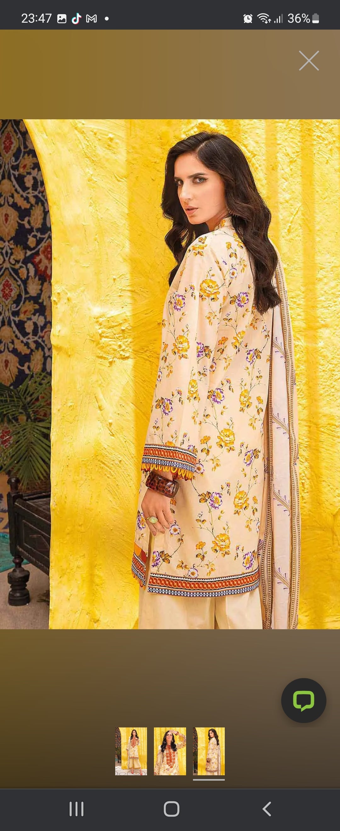 Gul Ahmed 3PC Lawn Unstitched Digital Printed and Embroidered Suit