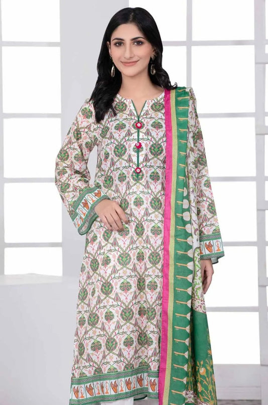 Gul Ahmed 3PC Unstitched Printed Lawn Suit