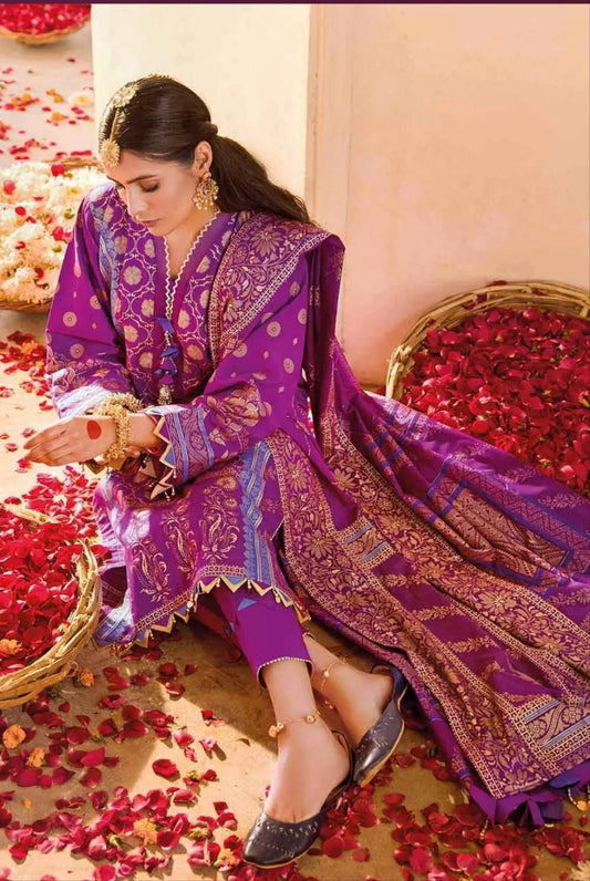 Gul Ahmed 3PC Banarsi Brocade Unstitched