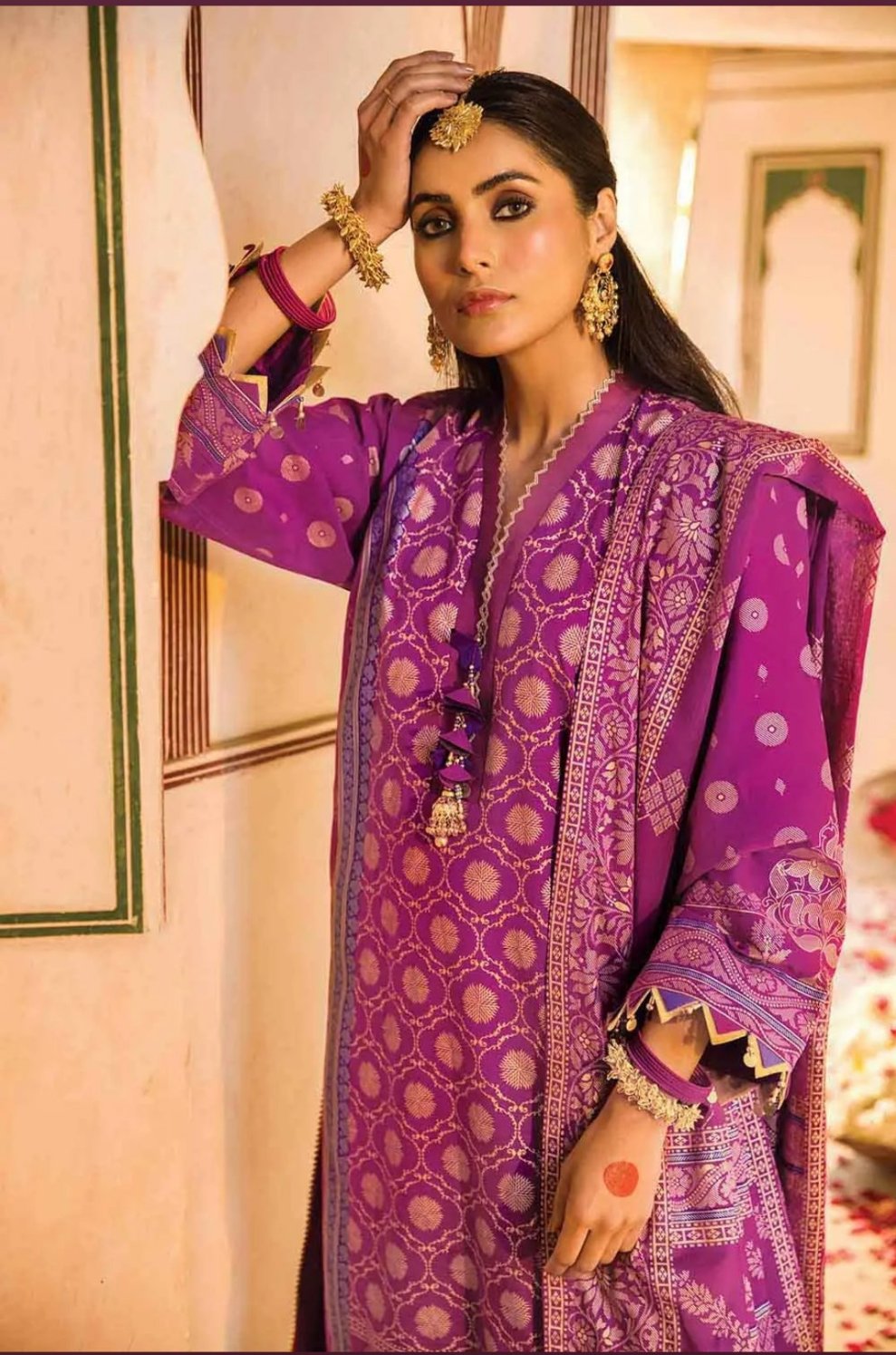 Gul Ahmed 3PC Banarsi Brocade Unstitched