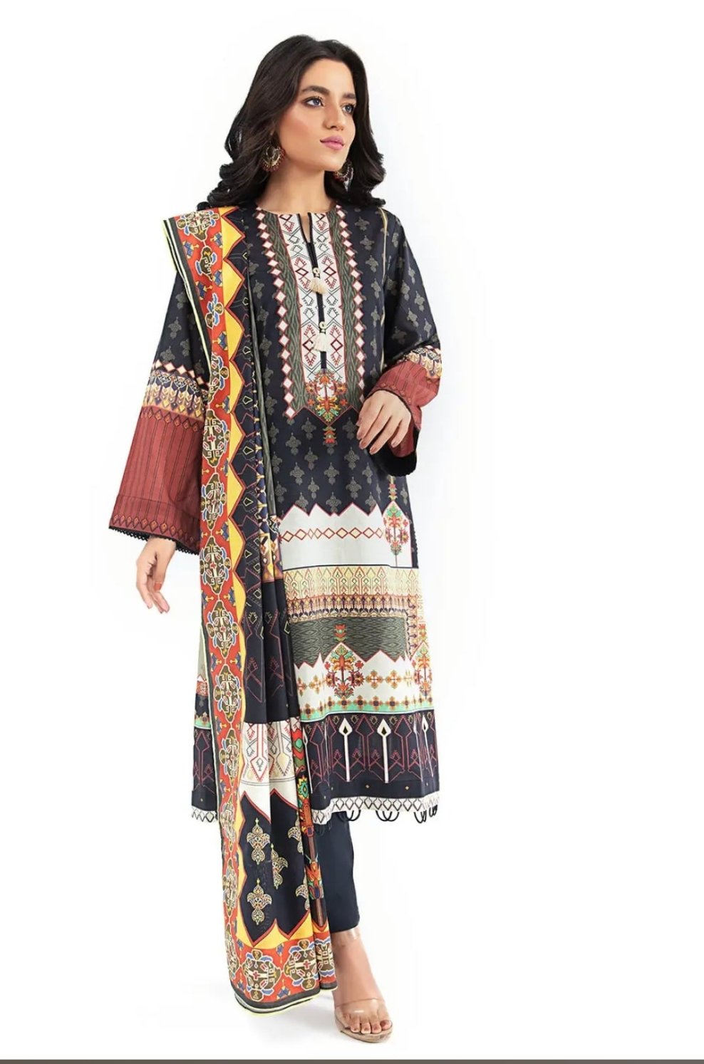 Gul Ahmed 3PC Unstitched Lawn Printed Suit