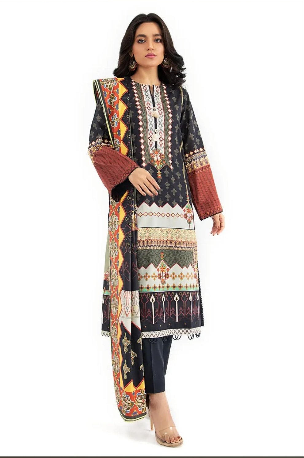 Gul Ahmed 3PC Unstitched Lawn Printed Suit