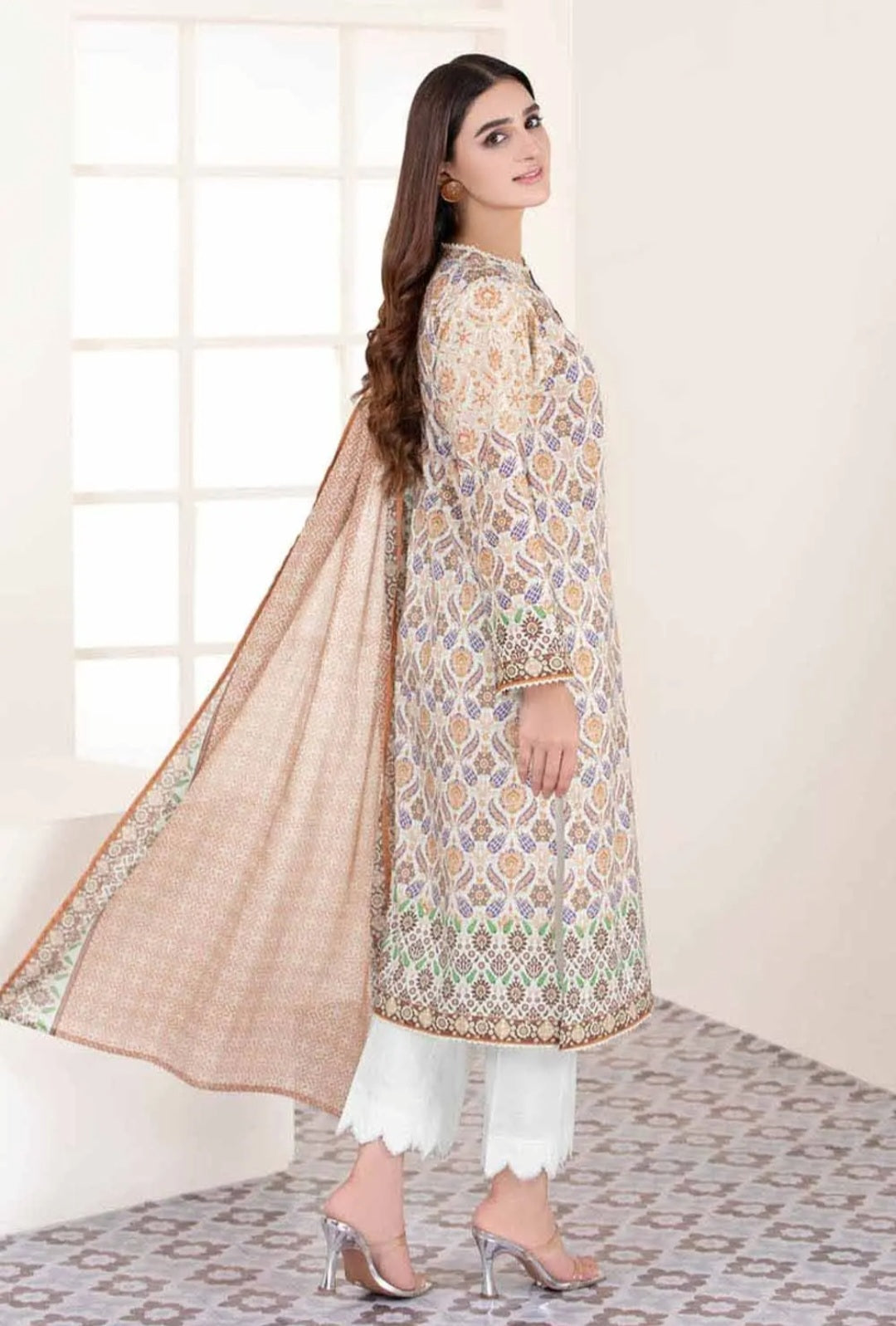 Gul Ahmed 3PC Unstitched Printed Lawn Suit