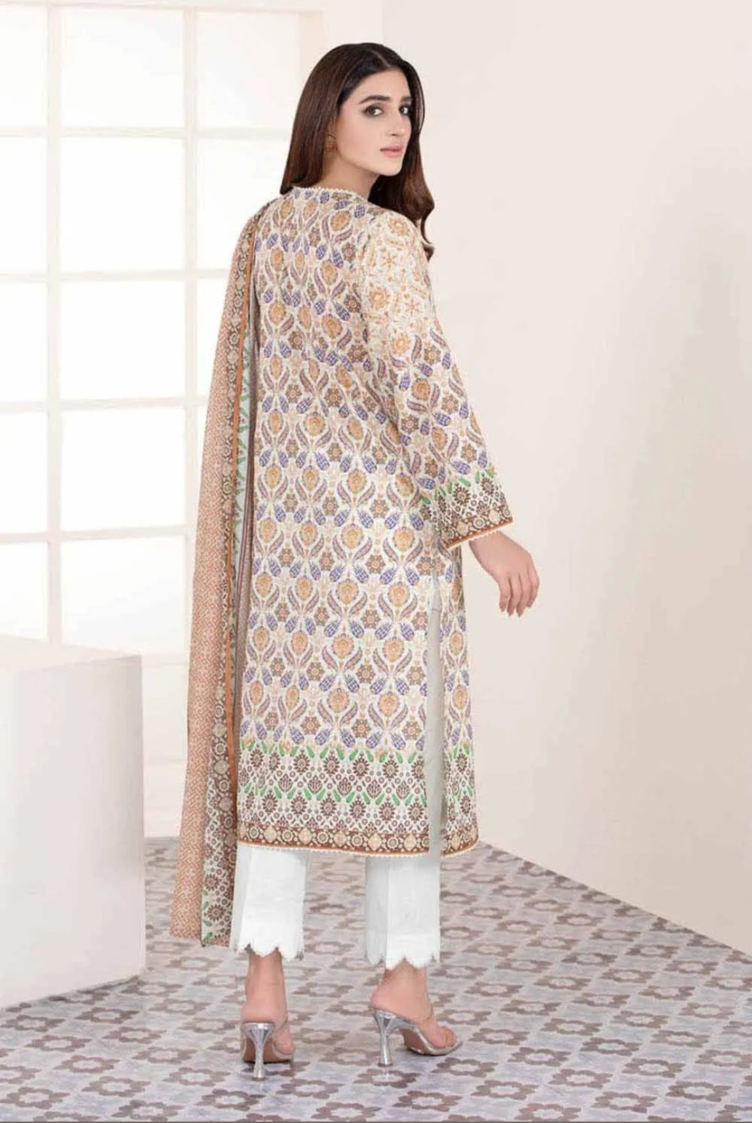 Gul Ahmed 3PC Unstitched Printed Lawn Suit