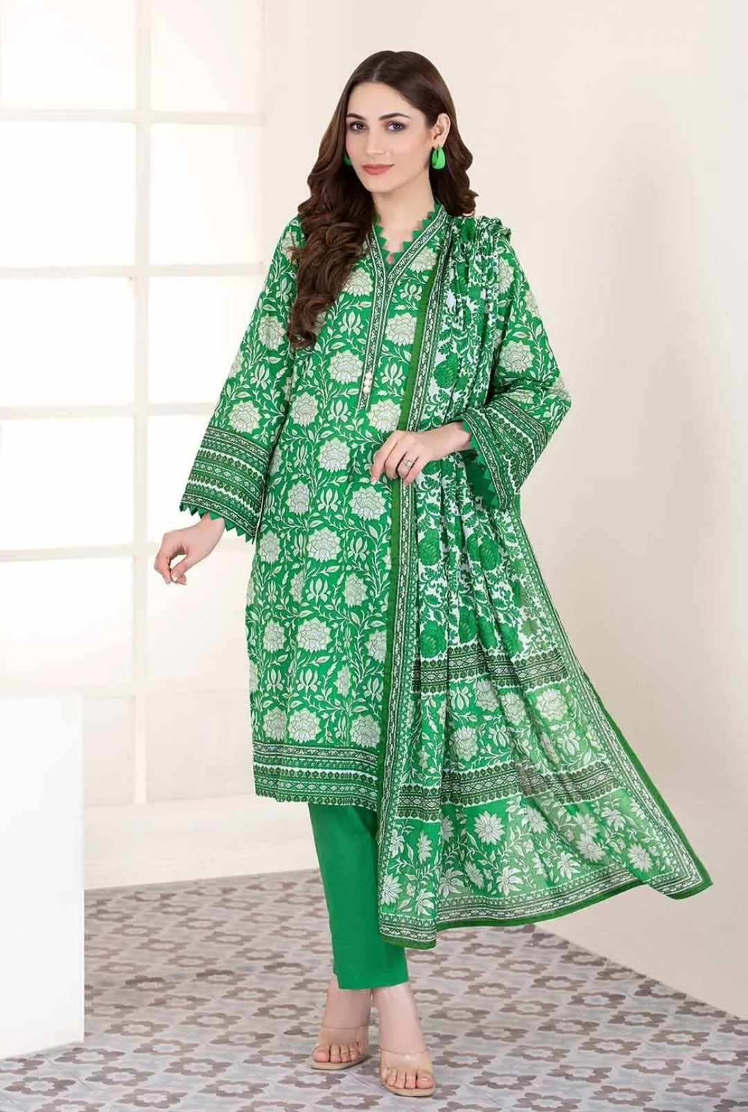 Gul Ahmed 3PC Unstitched Printed Lawn Suit