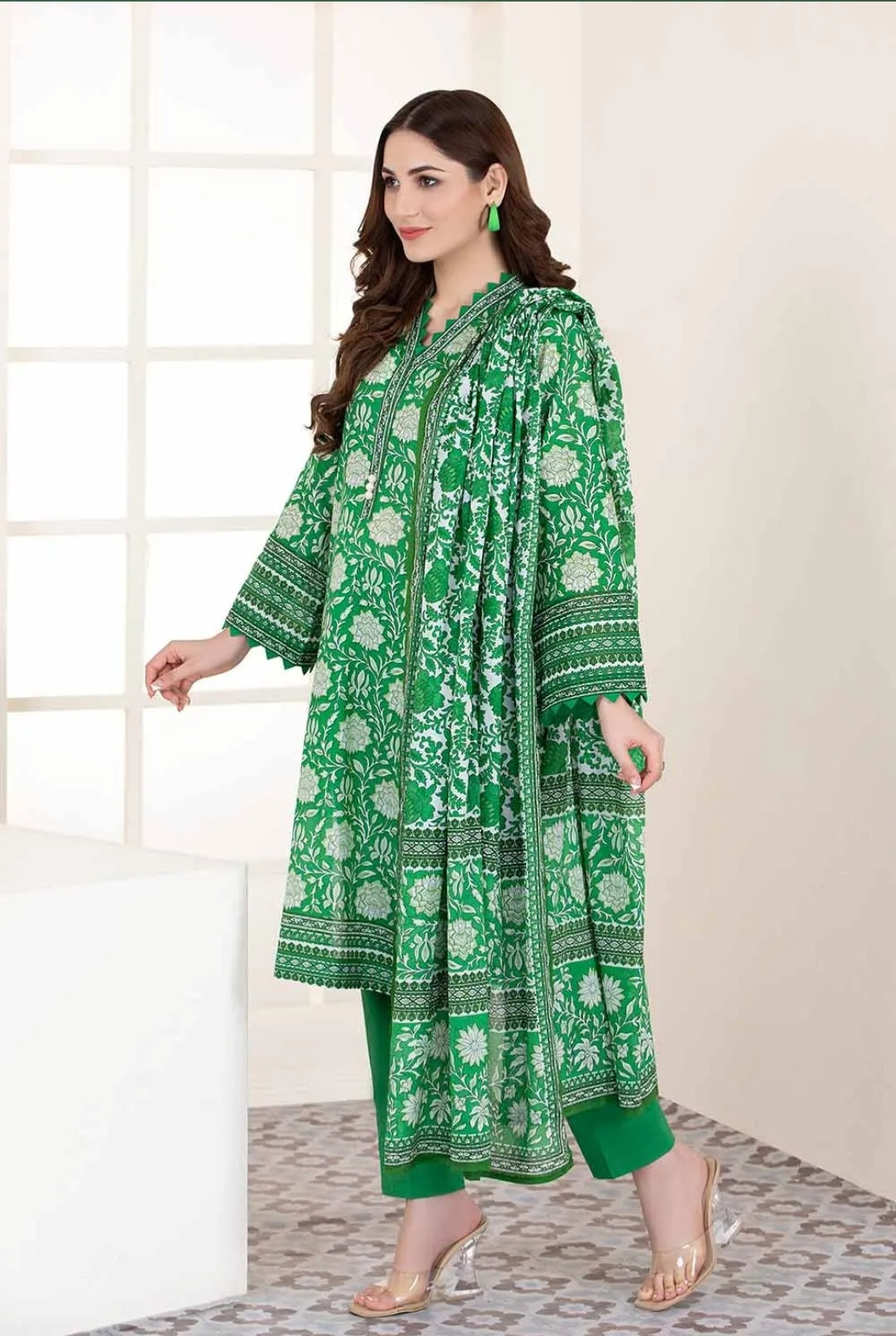 Gul Ahmed 3PC Unstitched Printed Lawn Suit