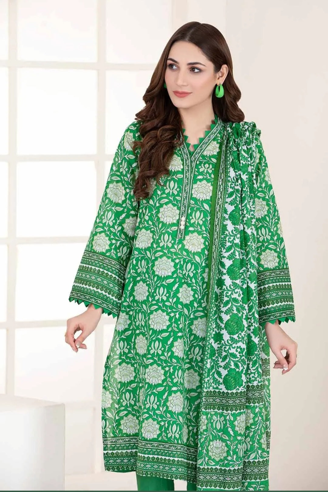 Gul Ahmed 3PC Unstitched Printed Lawn Suit