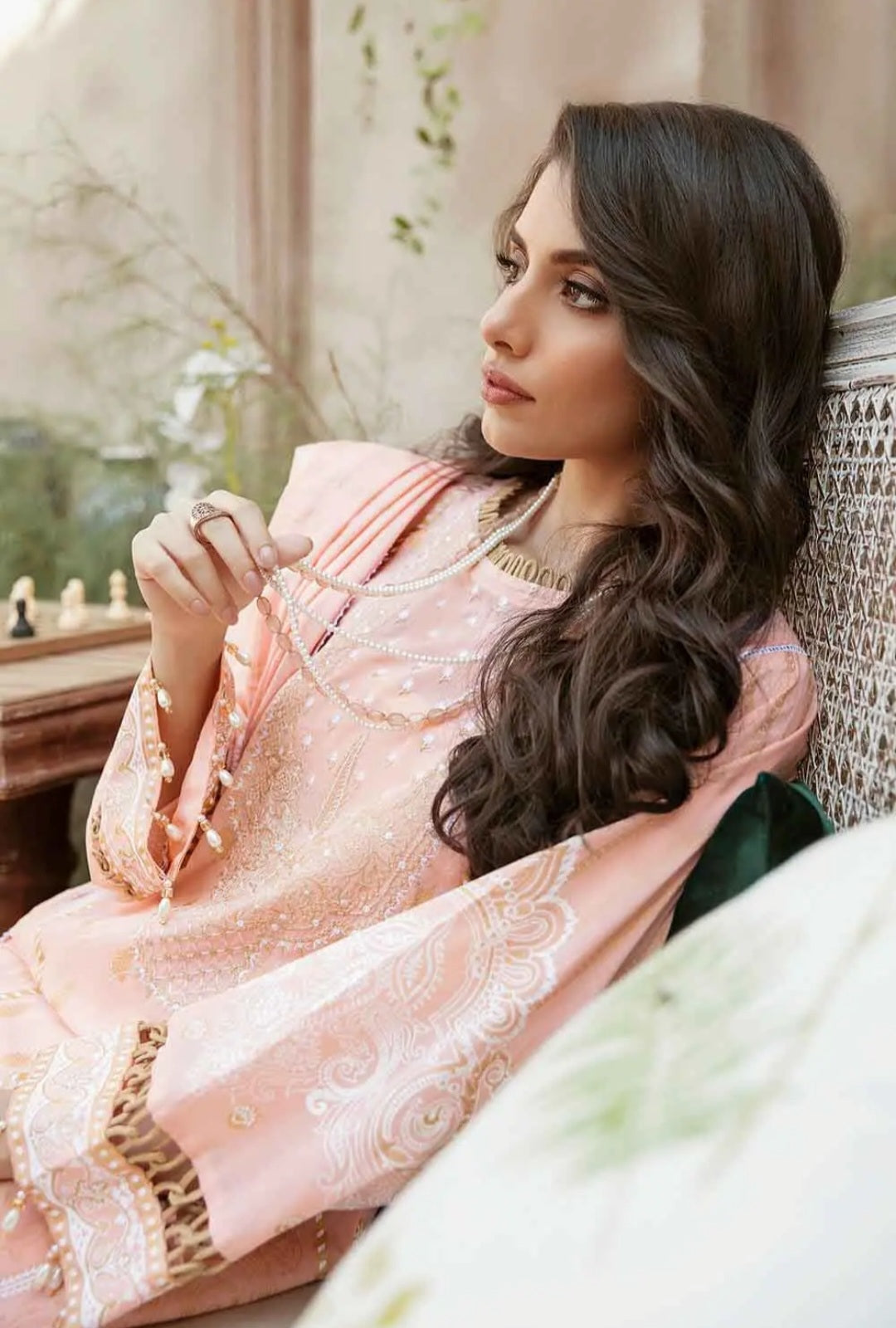 GUL AHMED 3PC Unstitched Embroidered Luxury Cotton Suit with Jacquard Dupatta