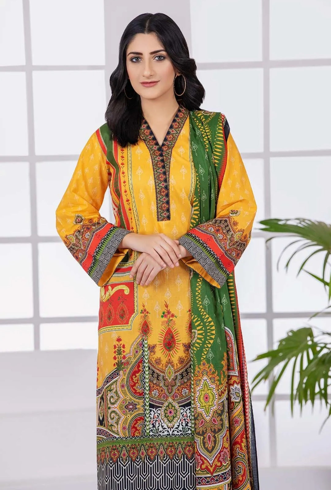 GUL AHMED 3PC Unstitched Printed Lawn Suit