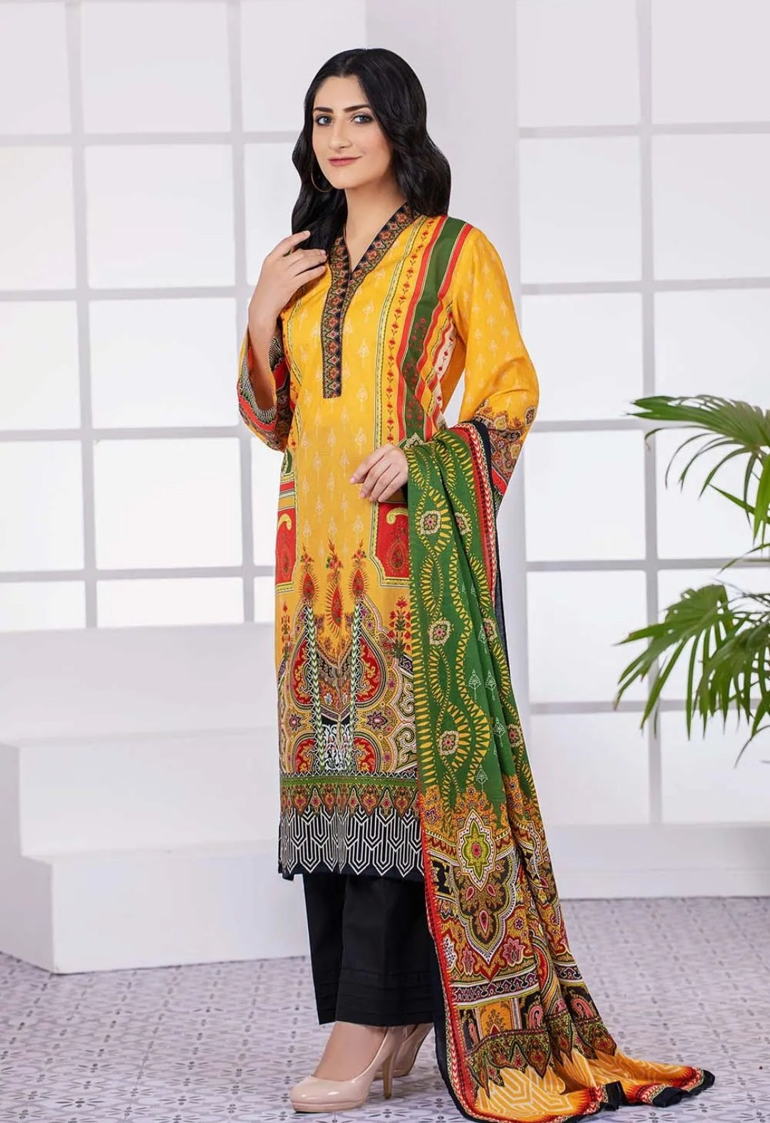 GUL AHMED 3PC Unstitched Printed Lawn Suit