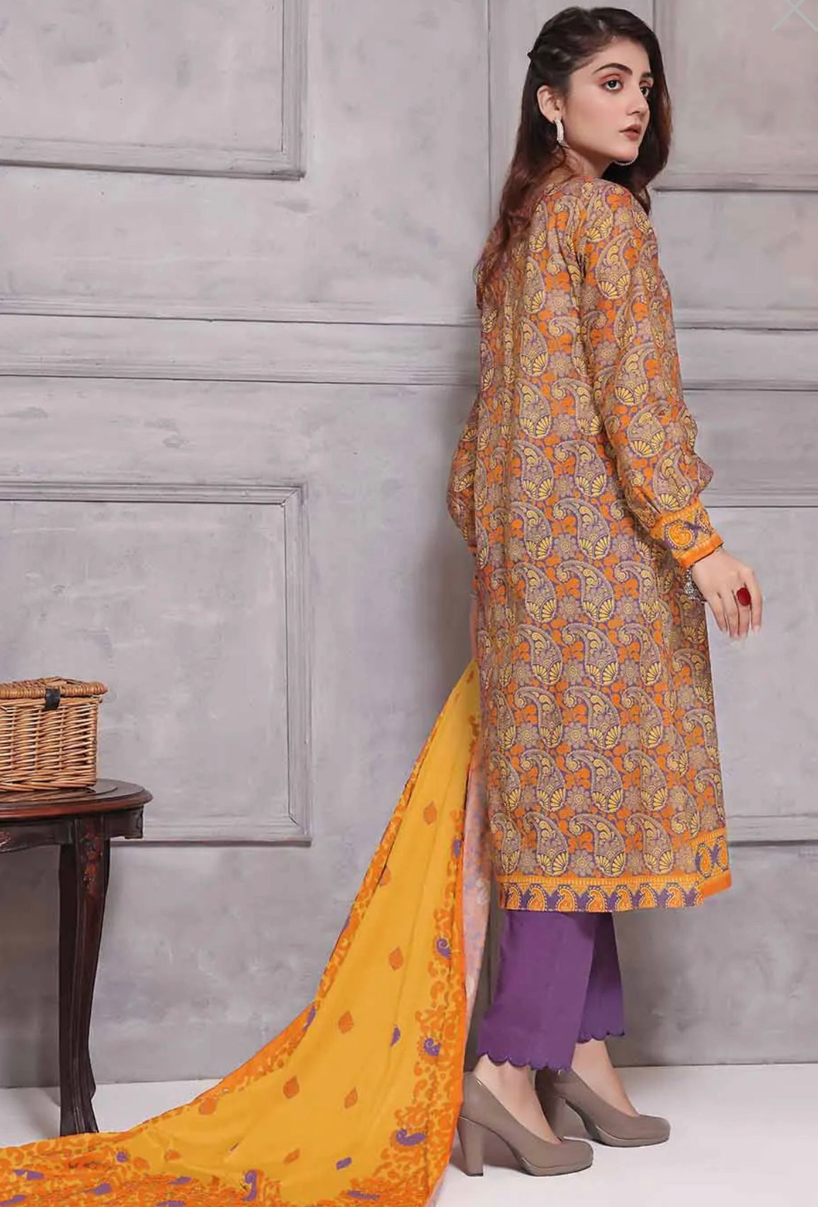 Gul Ahmed 3PC Unstitched Printed Lawn Suit CLP-22268 A