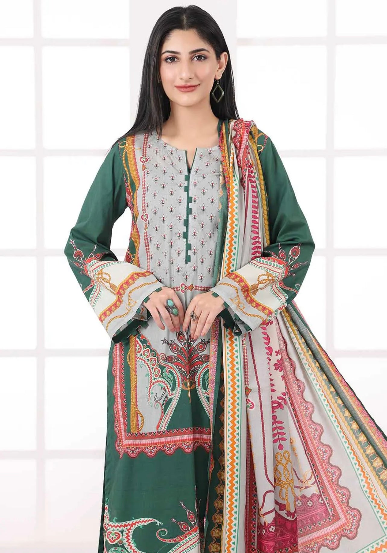 Gul Ahmed 3PC Unstitched Lawn Printed Suit