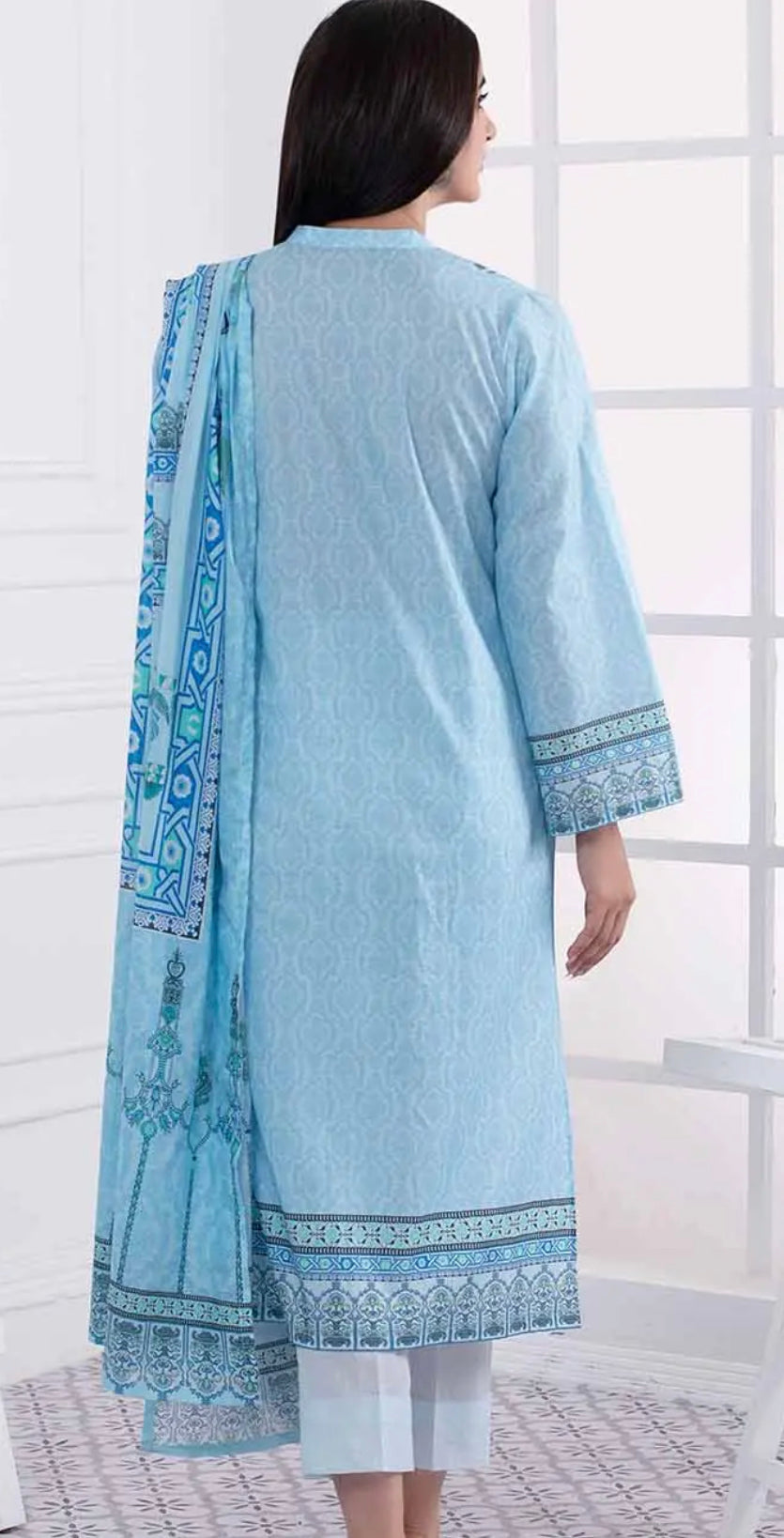 Gul Ahmed Unstitched Digital Printed Lawn Suit CLP-22098