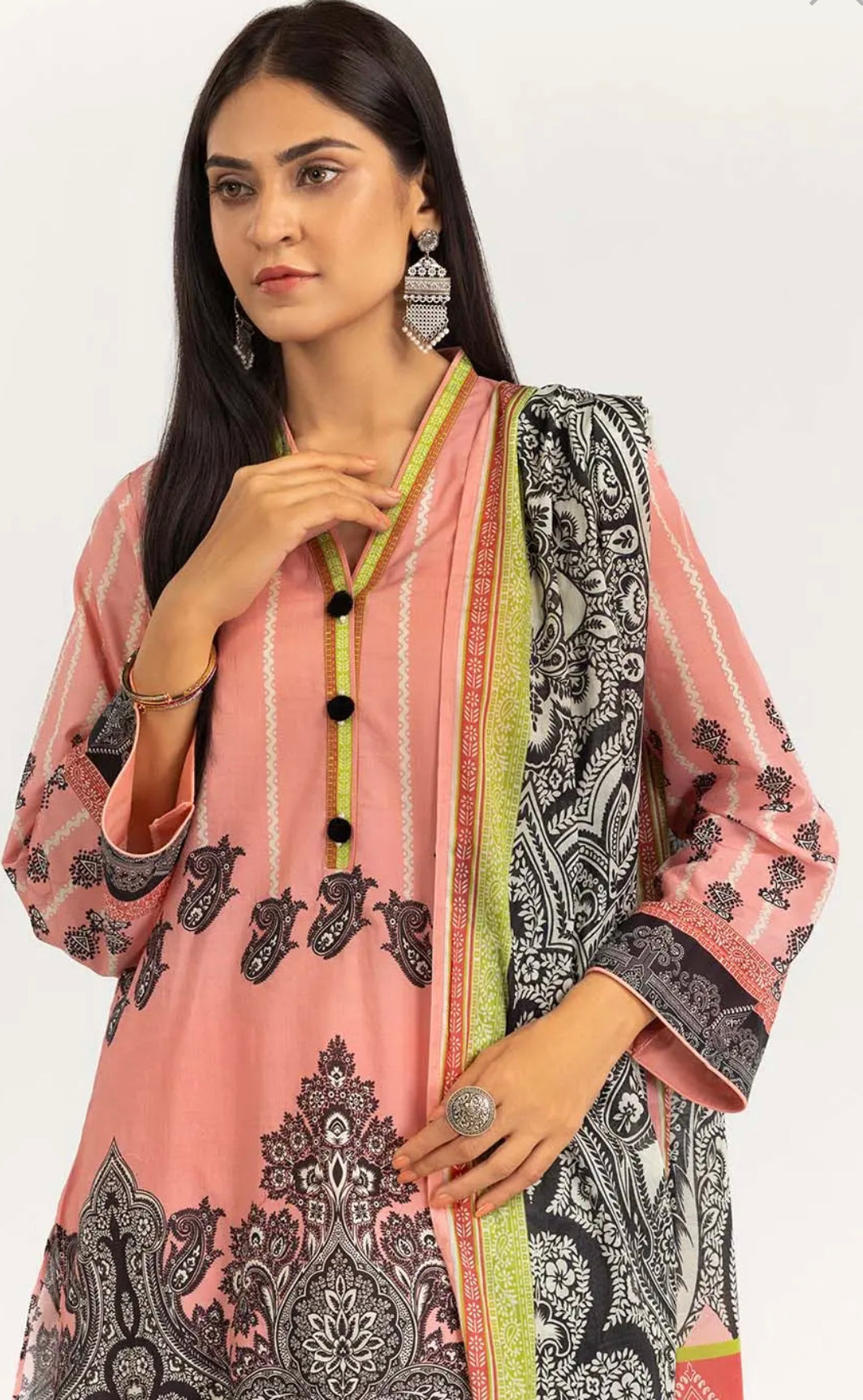 Gul Ahmed 3PC Unstitched Printed Lawn Suit