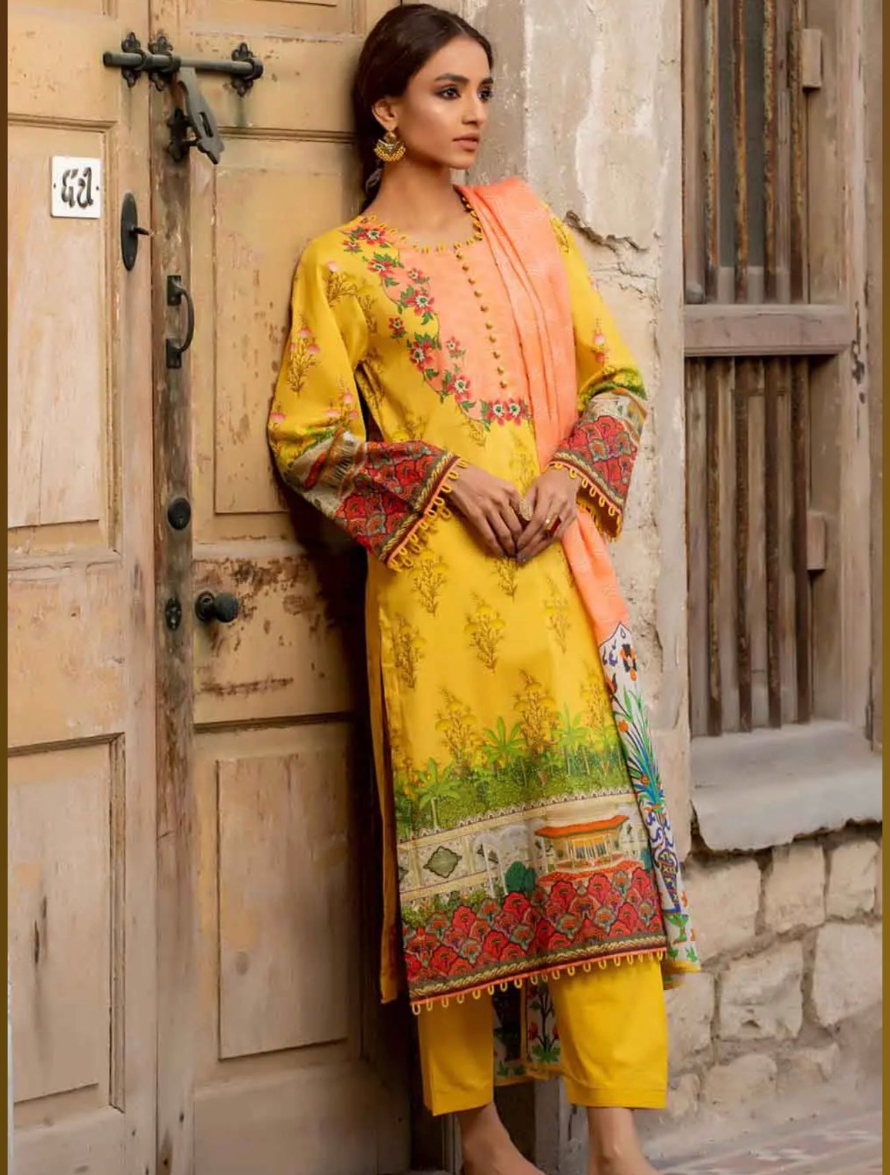 Gul Ahmed 3PC Unstitched Printed Lawn Suit