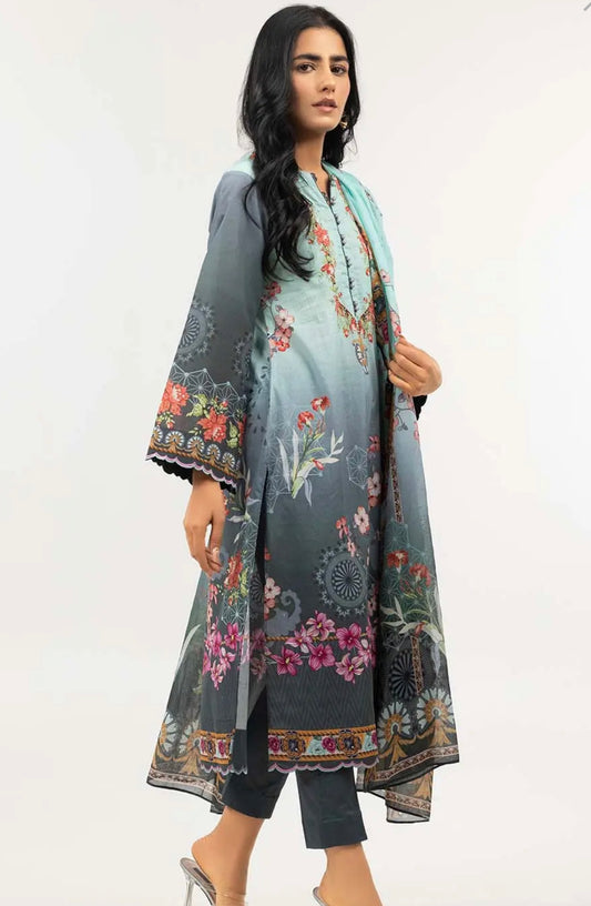 Gul Ahmed 3PC Unstitched Printed Lawn Suit CLP-22057