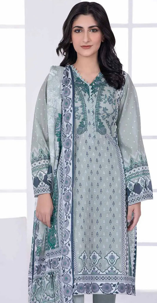 Gul Ahmed 3PC Unstitched Printed Lawn Suit CLP-22048 B