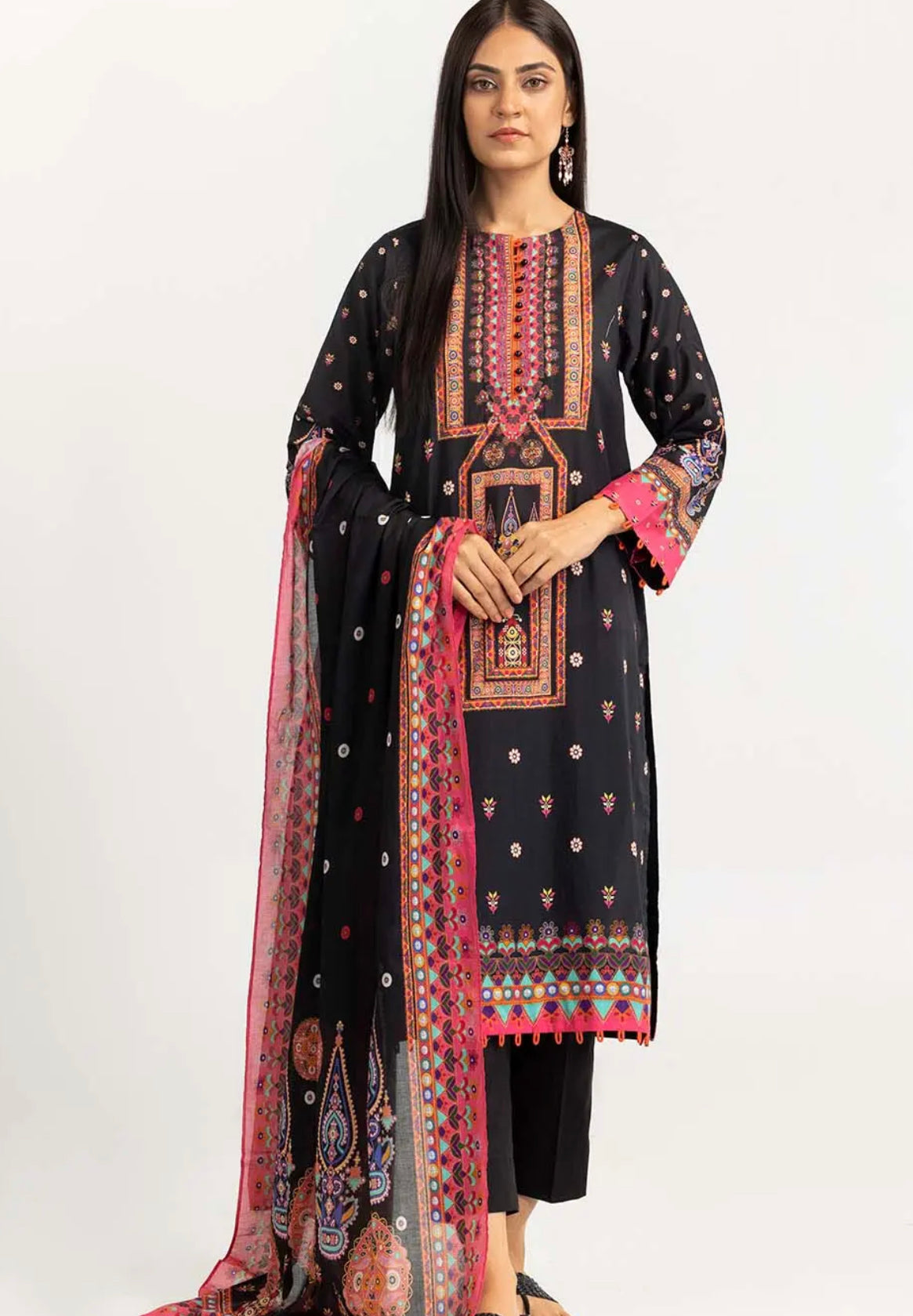 Gul Ahmed 3PC Unstitched Printed Lawn Suit