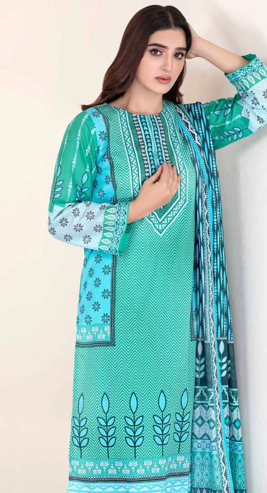 Gul Ahmed 3PC Unstitched Printed Lawn Suit CLP-22279 B