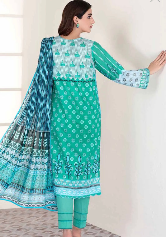 Gul Ahmed 3PC Unstitched Printed Lawn Suit CLP-22279 B