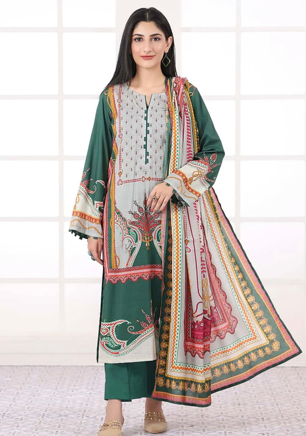 Gul Ahmed 3PC Unstitched Lawn Printed Suit