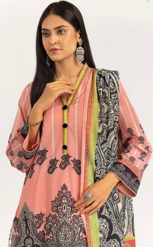 Gul Ahmed 3PC Unstitched Printed Lawn Suit