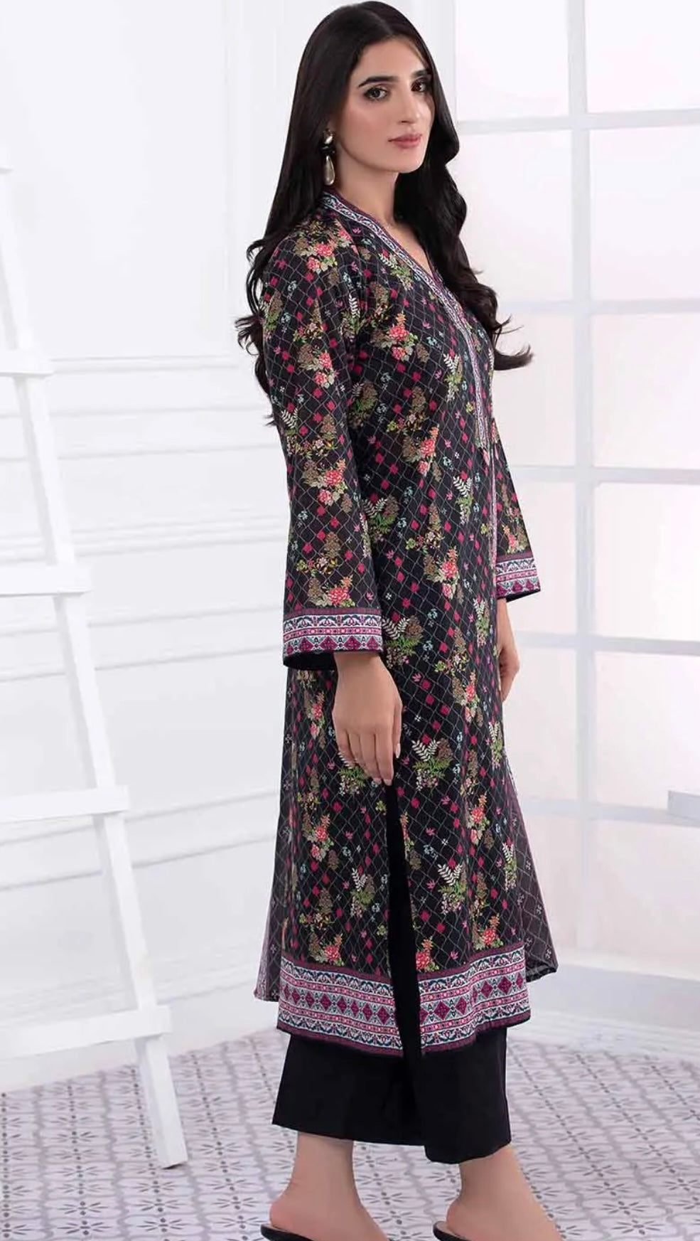 Gul Ahmed 3PC Unstitched Printed Lawn Suit