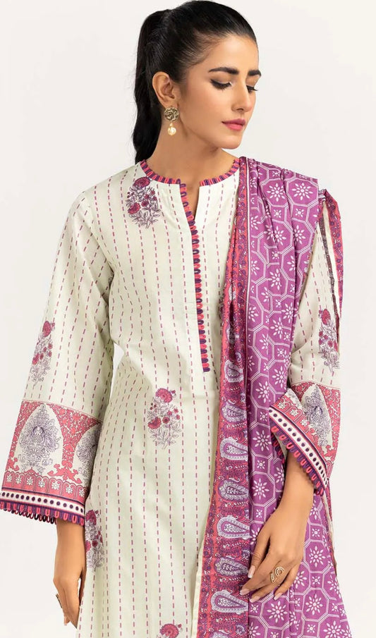 Gul Ahmed 3PC Unstitched Printed Lawn Suit CLP-22069 A