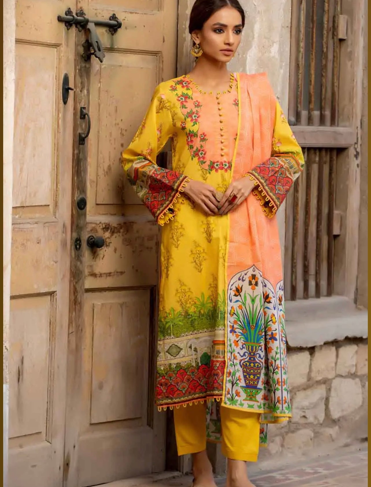 Gul Ahmed 3PC Unstitched Printed Lawn Suit