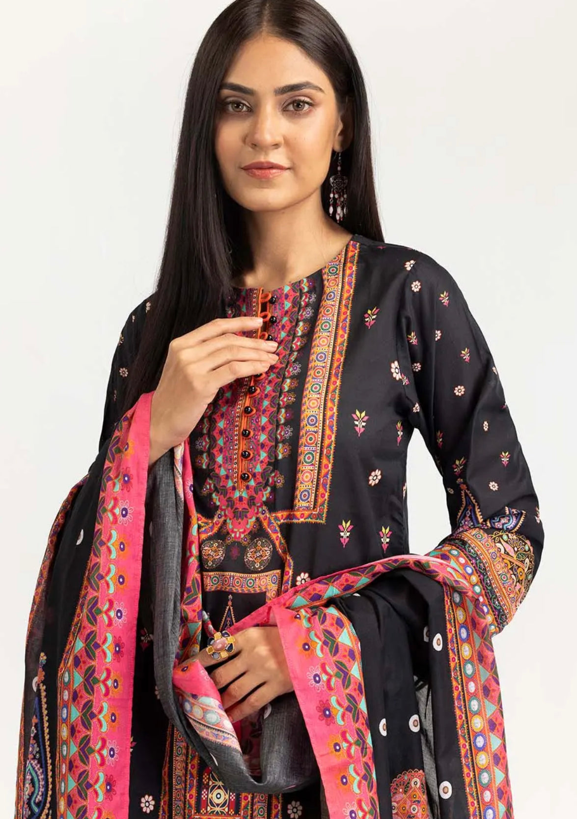 Gul Ahmed 3PC Unstitched Printed Lawn Suit