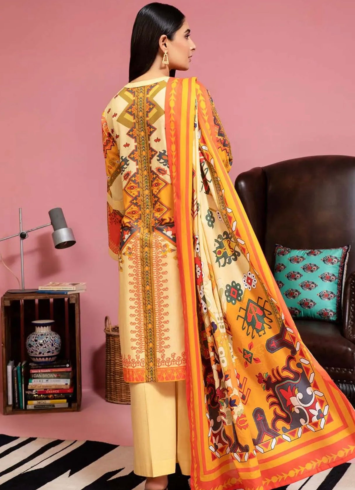 Gul Ahmed 3PC Unstitched Digital Printed Lawn Suit