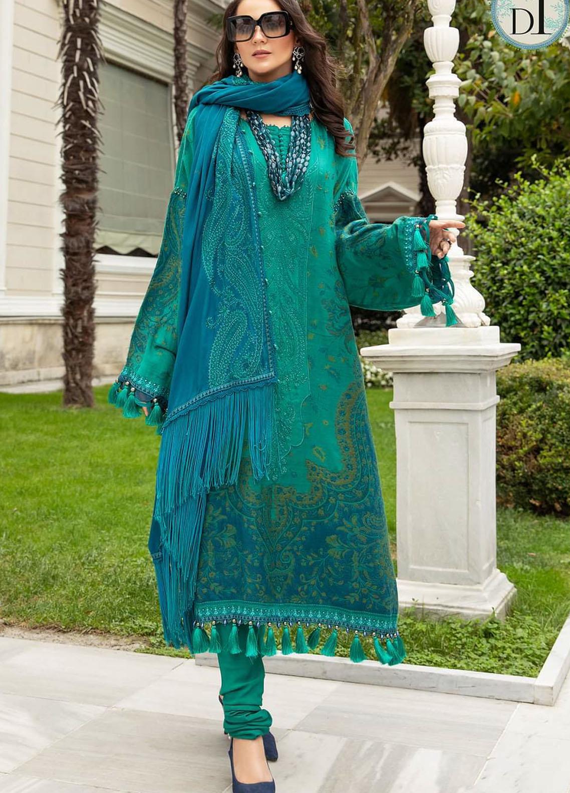 Maria B Embroidered Linen Suits Unstitched 3 Piece