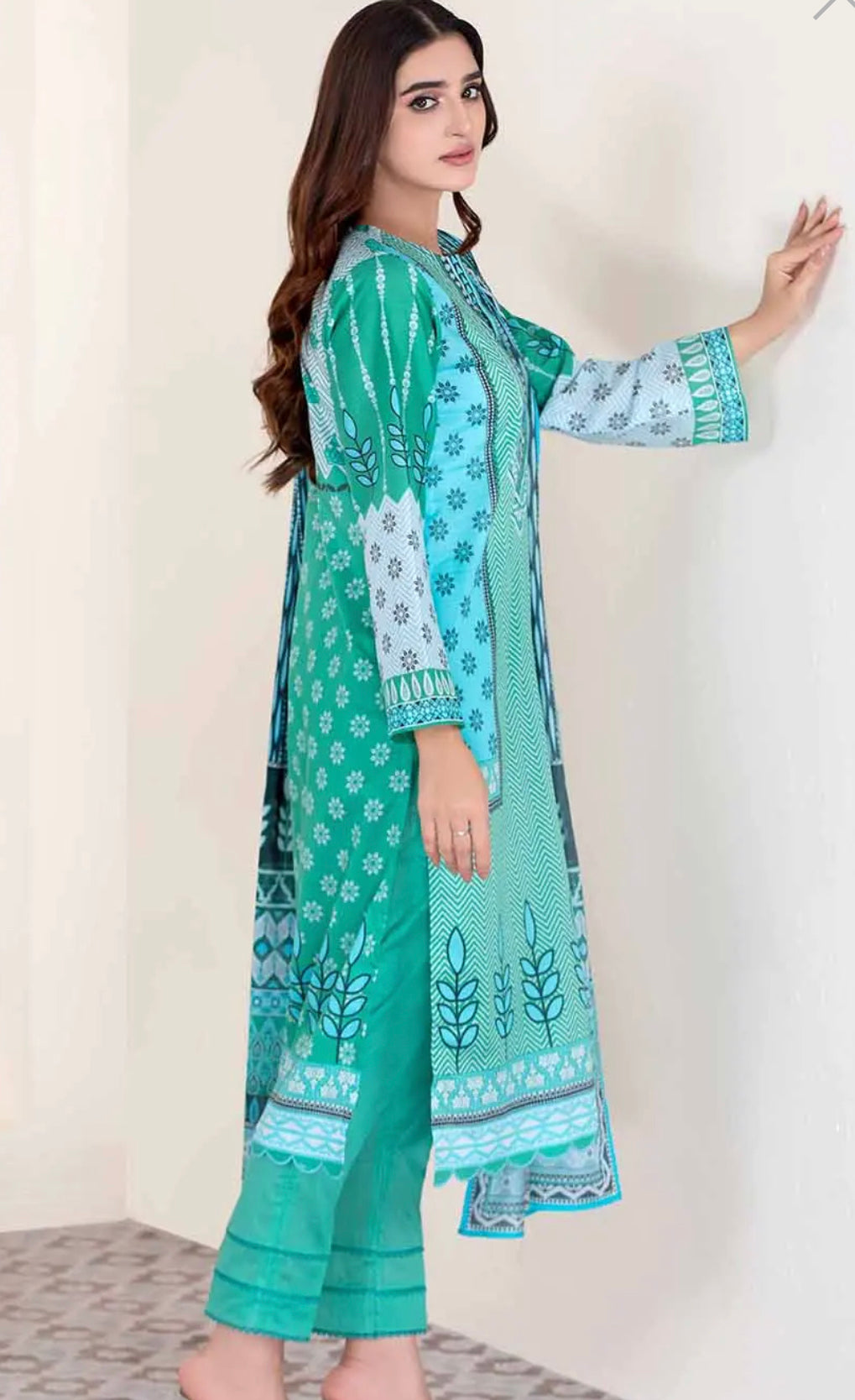 Gul Ahmed 3PC Unstitched Printed Lawn Suit CLP-22279 B