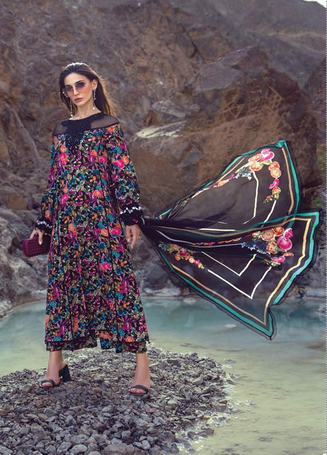 Desert Rose by Maria B Printed Cambric Suits Unstitched 3 Piece MB22DR MPT-1503-B - Winter Collection