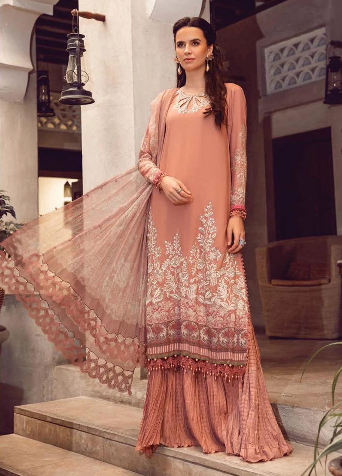 Desert Rose by Maria B Printed Khaddar Suits Unstitched 3 Piece MB22DR MPT-1506-A - Winter Collection