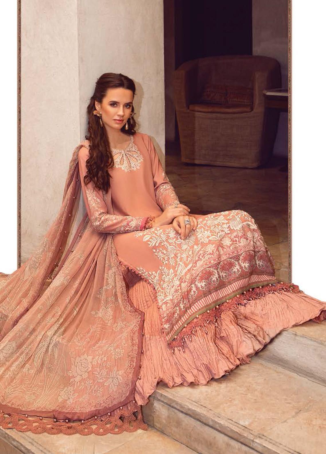 Desert Rose by Maria B Printed Khaddar Suits Unstitched 3 Piece MB22DR MPT-1506-A - Winter Collection