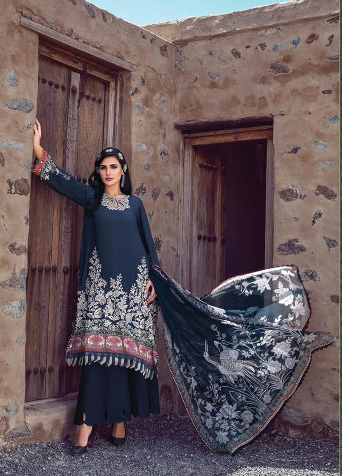 Desert Rose by Maria B Printed Khaddar Suits Unstitched 3 Piece MB22DR MPT-1506-B - Winter Collection